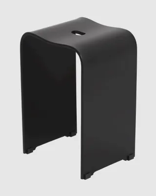 Produktbild von SAT Badhocker Duschhocker aus Kunststoff, schwarz matt