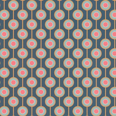 Zdjęcie produktu dla Profhome 395371-GU Tapeta retro Geometryczna niebieska ochra-żółta czerwona jasnoniebieska 4,5 m2