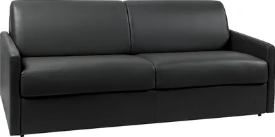 Produktbild von Vente-unique CALIFE, Sofabett, Schlafzimmer, Schwarz, 4 Sitz(e), Schwarz, Kunstleder