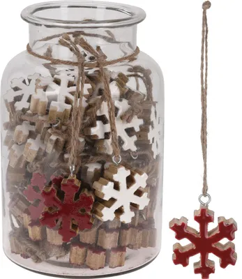 Image de Flocon de neige de Noël, rouge