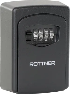 Obrázok produktu pre Rottner KeyCare box na kľúče čierna | 	Mechanický kombinačný zámok | 9 x 12 x 4 cm