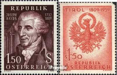 Produktbild von Briefmarken Österreich 1959 Mi 1066,1067 (kompl.Ausg.) postfrisch Sondermarken