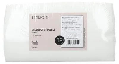 Image de LUSSONI, 100 lingettes en cellulose, lingettes jetables, gamme basique, 70 cm x 40 cm