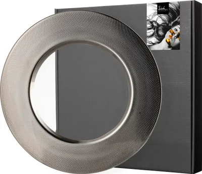 Produktbild von Eisch Vorteilset 12 Stück Platzteller 516/32cm platin im Geschenkkarton AUREA 76651634 und Geschenk + Spende