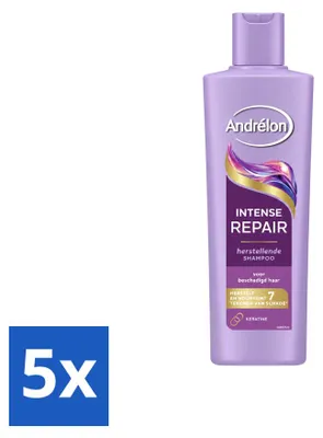 Productafbeelding van 5 x Andrélon Intense Repair Shampoo - 250 ml - Voordeelverpakking - 5 stuks