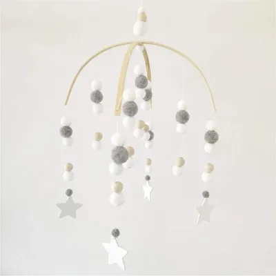 Produktbild von Babybett-Mobile – Spielzeug für Neugeborene – Hängende Bettglocke – Holzdekoration – Geschenk für Baby Mädchen oder Junge
