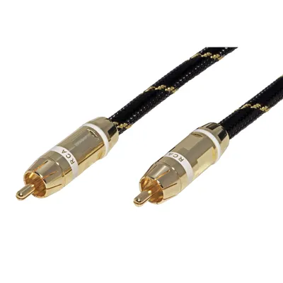 Obrázek produktu pro ROLINE 11.09.4252, 5 m, RCA, RCA, Samec, Samec, Zlato