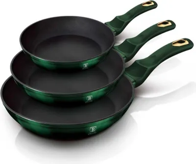 Image de Berlingerhaus Poêles BH-6168 Titan Vert Foncé 3-Pack