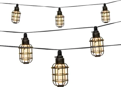 Produktbild von Grundig Solar Lichterkette – Außenlampe Solar – Lichterkette Außen 10 LED Lampen – Außenlampe Wetterfest – Warmweiß – IP44