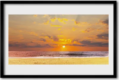 Produktbild von Bild 60x40 MDF-Rahmen Wandkunst Meer, Strand, Sonne, Landschaft,