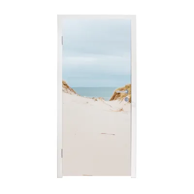Obrázek produktu pro MuchoWow® Plakát na dveře - Moře za dunami - 235x95 cm - Samolepicí fólie na dveře