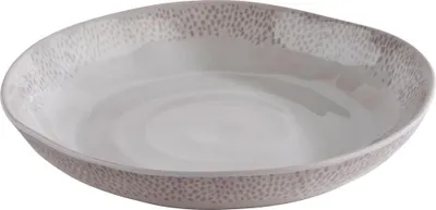 Produktbild von APS 85322 Teller FOOTMARK, Ø 24 cm, Höhe 4 cm, Melamin, weiß-grau
