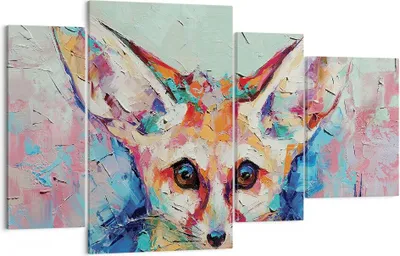 Produktbild von Bild auf Leinwand - Leinwandbild - 4 Teile - Klein November Bunt - 120x70cm - Wand Bild - Wanddeko - Wandbilder - Leinwanddruck - Bilder - Wanddekoration - Leinwand bilder - Wandbild - DL120x70-4568