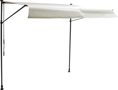 Image de Store banne pour balcon CHENE 3 × 1,2m - Toile beige et structure grise