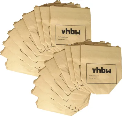 Produktbild von vhbw 20x Staubbeutel kompatibel mit Vorwerk Kobold 131 SC, 130 SC, 131, 130, VK130SC Staubsauger - 24,5cm x 20,5cm braun