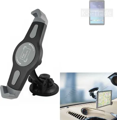 Produktbild von K-S-Trade Scheiben-Halterung für Tablets kompatibel mit Samsung Galaxy Tab E KFZ Tablet Saugnapf Auto Halterung Windschutzscheibe Holder Halter