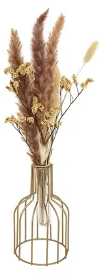 Image de Vase sur cadre avec plantes séchées, hauteur 40 cm