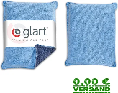 Produktbild von Glart 44MS2 Mikrofaser Schwämme für Autoscheiben, blau/grau, gegen Beschlag