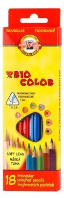 Zdjęcie produktu dla Kredki KOH szkolne Triocolor Triocolor 18s