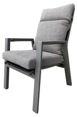 Produktbild von osoltus Gartensessel Alu Anthrazit wetterfest Palma III All Weather Olefin Grau