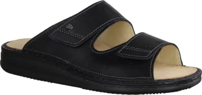 Produktbild von Finn Comfort Riad Herren Pantolette, Leder, Schwarz, bequem, Wechselfußbett - Herrenschuhe Sandale / Pantolette, Schwarz, leder (neymar)