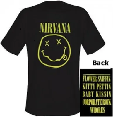 Produktbild von Nirvana Flower Sniffin (Back Print) Black L T-Shirt