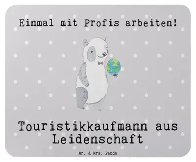 Produktbild von Mr. & Mrs. Panda Mousepad Touristikkaufmann Leidenschaft - Grau Pastell - Geschenk, Mouse Pad, pc, Mauspad, mausunterlage