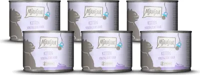 Produktbild von MjAMjAM - Premium Nassfutter füt Katzen - Kitten vorzügliches Kalb mit Lachsöl,