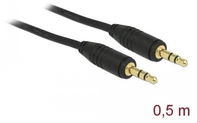 Image de Delock Câble audio - mini jack stéréo (M) pour mini jack stéréo (M)