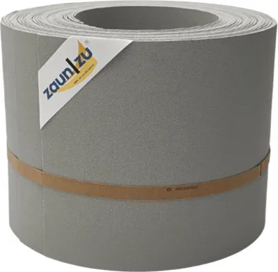 Produktbild von Sichtschutzstreifen zaun|zu PREMIUM 10x Einzelstreifen 2,55m für Doppelstabzaun Steingrau,10x 2,55m