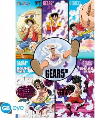 Image de Affiche One Piece : Histoire de l'engrenage (91,5 x 61 cm)