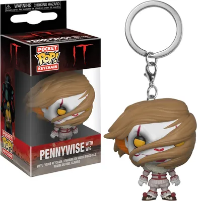 Produktbild von IT ES - Pennywise with Wig - Schlüsselanhänger Funko Pocket POP! Keychain