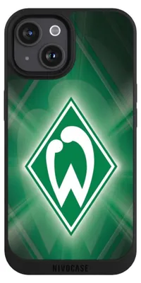 Produktbild von NIVOCASE Handyhülle für Apple iPhone 15  Hülle NIVOpure Case Schwarz Offizielles Lizenzprodukt SV Werder Bremen Wappen
