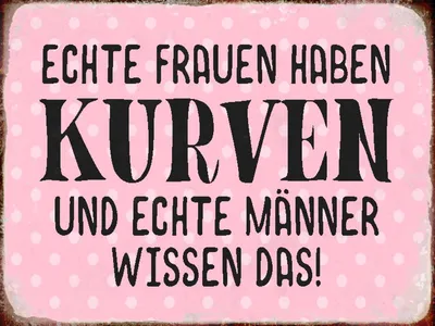 Produktbild von vianmo Holzschild 30x40 cm echte Frauen haben Kurven Männer