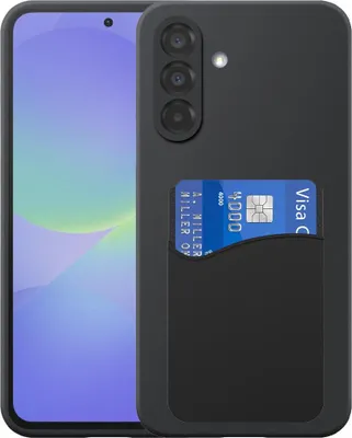 Obrázok produktu pre Vhodné pre telefón Samsung Galaxy A36 Puzdro so silikónovým držiakom kariet - Flexibilný zadný kryt Puzdro zo silikónového TPU so silikónovou priehradkou na karty - čierne - Smartphonica