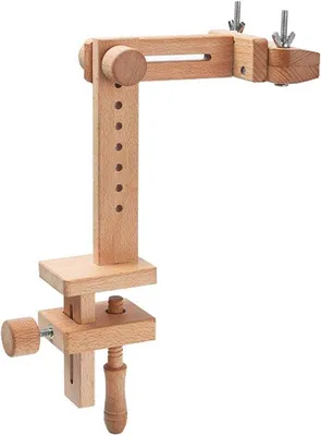 Image de Machine à broder à support en bois, modèle sur pied, pour les travaux manuels et les projets de bricolage