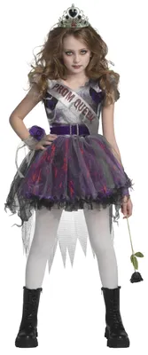 Produktbild von Spooktacular Creations Dunkellila Ballkönigin-Kostüm für Kinder, Gothic-Ballkönigin-Kostüm für Kinder, Mädchen, Halloween