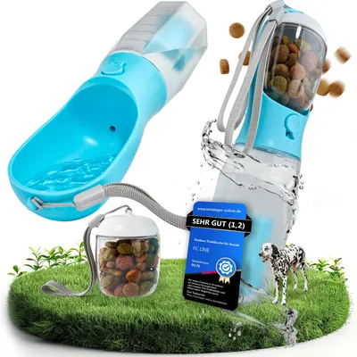 Produktbild von Hundetrinkflasche 3-in-1, 600 ml, auslaufsicher, für unterwegs
