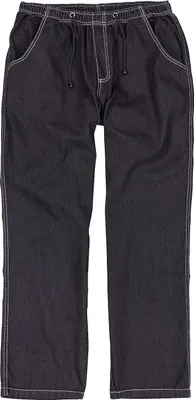 Produktbild von Übergrößen Jogging-Jeans Schlupf-Jeans Gummibund bequem Schwarz 8XL