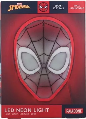 Immagine prodotto di Spider-Man - Maschera al neon (lampada da parete)