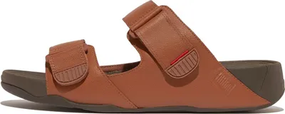 Produktbild von FitFlop Gogh Moc Slide In Leather Dark Tan Größe EU 44