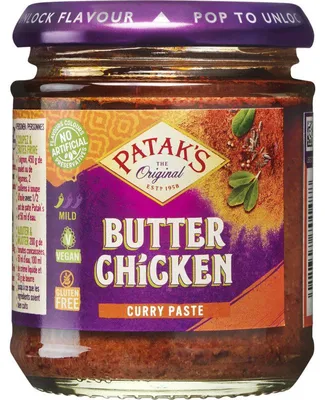 Produktbild von Patak's Butter Chicken Gewürzpaste 165g – Aromatische indische Gewürzmischung