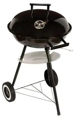 Productafbeelding van Koolgrill met rooster, plank en wielen, inclusief deksel