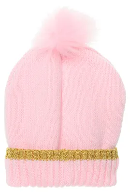 Produktbild von Minnie Mouse Kinder Winter-Mütze Mädchen Bommel-Mütze , Farbe:Rosa, Größe:52