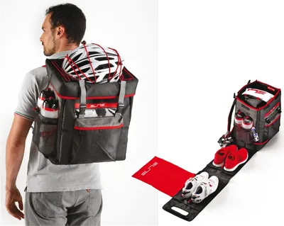 Zdjęcie produktu dla Torba Elite Tri Box czarna/czerwona, do triathlonu/duathlonu