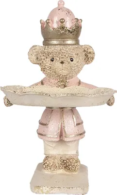 Image de Clayre & Eef Figurine de décoration Ours 14x13x24 cm Beige Plastique