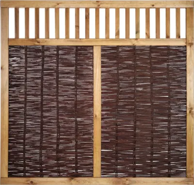 Produktbild von Zaun Hauptelement Weidengeflechtzaun Vesuv 180 x 180 cm braun