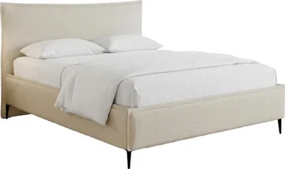 Produktbild von MNUUO Polsterbett CELLEO mit Bettkasten Beige 140 x 200 cm Hebbarer Metall-Lattenrost