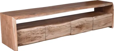 Produktbild von SIT Möbel TV-Lowboard aus Akazie natur | mit Baumkante | 4 Schubladen und 1 offenes Fach | B 190 x T 47 x H 45 cm | 13021-01 | Serie ALBERA