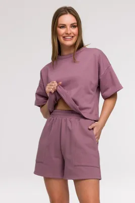 Obrázek produktu pro BeWear Dámské teplákové kraťasy Patolomaio B295 vřesová M